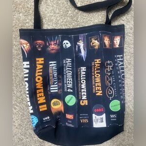 Halloween Michael Myers vhs canvas tote bag